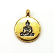 Bedel Boeddha Goud 2cm 50pcs