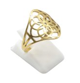 Vergulde roestvrijstalen ring Lotus