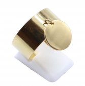Vergulde roestvrijstalen ring & bedeltje