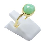Ring Zilver 925 Groene Jade Design
