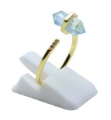 Ring van 925 sterling zilver met aquamarijnpunt