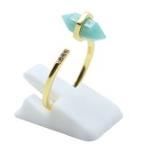 Ring van 925 sterling zilver met amazonietpunt