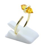 Ring van 925 sterling zilver met citrienpunt