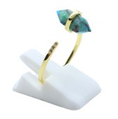 Ring van 925 sterling zilver met turkooizen punt