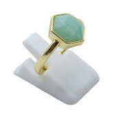 Ring Zilver 925 Amazoniet Zeshoek