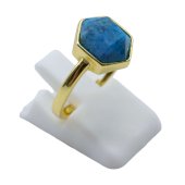 Ring Zilver 925 Apatiet Zeshoek