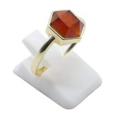 Ring Zilver 925 Granaat Zeshoek