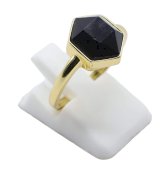 Ring Zilver 925 Onyx Zeshoek