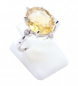 Ring Zilver 925 Citrien Ovaal Imperiaal