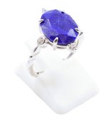 Ring Zilver 925 Lapis Lazuli Ovaal Imperiaal