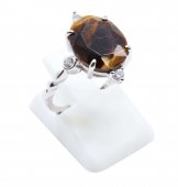 Ring Zilver 925 Tijgeroog Ovaal Imperiaal