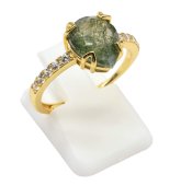 Ring Zilver 925 Mosagaat Druppel