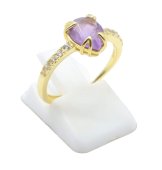 Ring Zilver 925 Amethist Druppel