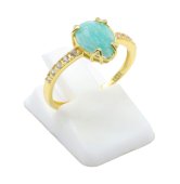 Ring Zilver 925 Amazoniet Druppel