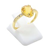 Ring Zilver 925 Citrien Druppel