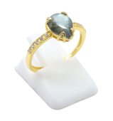 Ring Zilver 925 Labradoriet Druppel