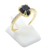 Ring Zilver 925 Onyx Druppel