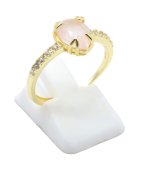 Ring Zilver 925 Rozenkwarts Druppel