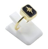 Ring Zilver 925 Onyx Rechthoek + Bedel