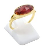 Ring Zilver 925 Granaat Ovaal