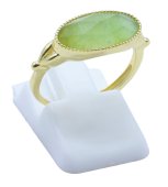 Ring Zilver 925 Groene Jade Ovaal