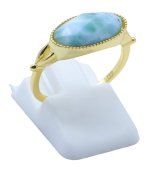 Ring Zilver 925 Larimar Ovaal