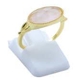 Ring Zilver 925 Rozenkwarts Ovaal