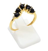 Ring Zilver 925 Onyx Diadeem