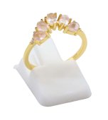 Ring Zilver 925 Rozenkwarts Diadeem