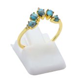 Ring Zilver 925 Turkoois Diadeem