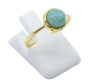 Ring Zilver 925 Amazoniet Rond
