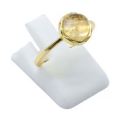 Ring Zilver 925 Citrien Rond