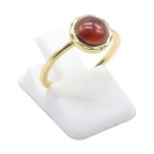 Ring Zilver 925 Granaat Rond