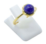 Ring Zilver 925 Lapis Lazuli Rond
