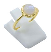 Ring Zilver 925 Maansteen Rond