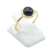Ring Zilver 925 Onyx Rond