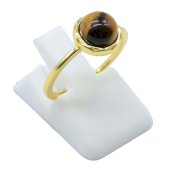 Ring Zilver 925 Tijgeroog Rond