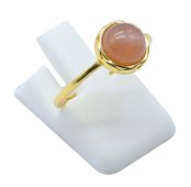 Ring Zilver 925 Zonnesteen Rond