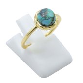 Ring Zilver 925 Turkoois Rond