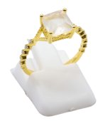 Ring Zilver 925 Maansteen Vierkant