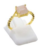 Ring Zilver 925 Zonnesteen Vierkant