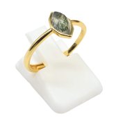 Ring Zilver 925 Mosagaat Marquise