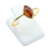 Ring Zilver 925 Granaat Marquise