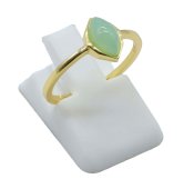 Ring Zilver 925 Groene Jade Marquise