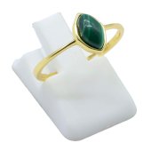 Ring Zilver 925 Malachiet Marquise