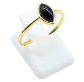 Ring Zilver 925 Onyx Marquise