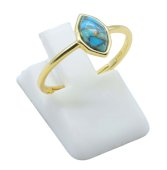 Ring Zilver 925 Turkoois Marquise