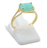 Ring Zilver 925 Amazoniet Rechthoek