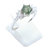 Ring Zilver 925 'Zilveren Sneeuwvlok' - Mosagaat