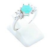 Ring Zilver 925 'Zilveren Sneeuwvlok' - Amazoniet